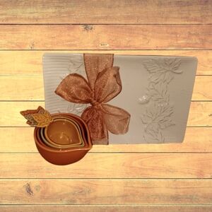 Fall Embossed Tray And Stackable Leaf Measuring Cups By Hallmark